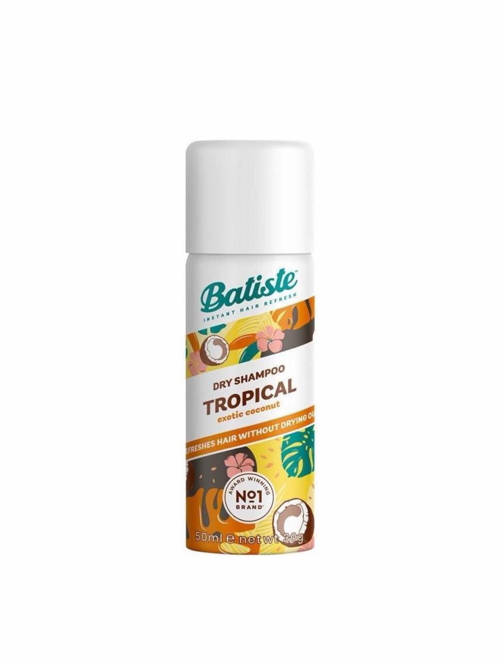 6 PACK Batiste Tropical Dry Shampoo - Exotic Coconut Travel Size bundle set